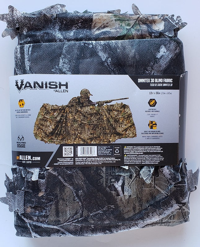 Allen Vanish Omnitex 3D Fabric Blind 12ft x 56in Realtree Edge #25326