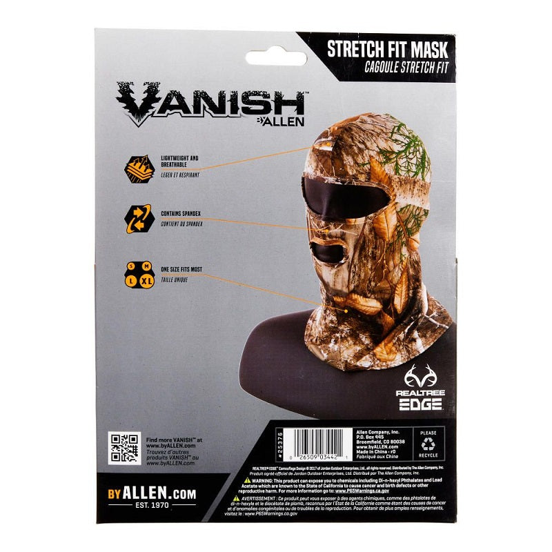 Allen Vanish Stretch Fit Mask Realtree Edge 25376