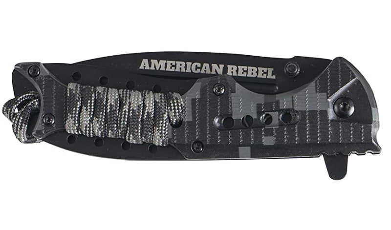 American Rebel Folding Knife with Camo Grip KN-3001-CA