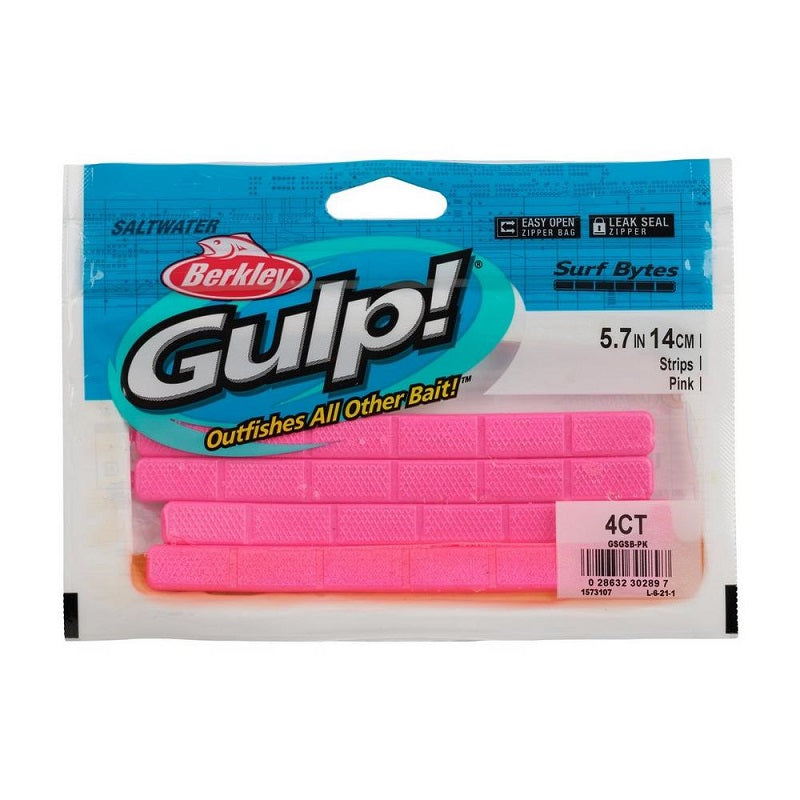 Berkley Gulp! 5.7in Surf Bytes Strips Pink