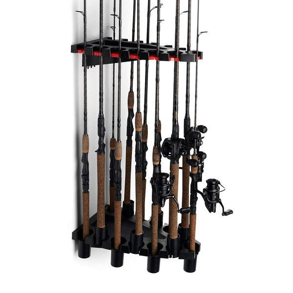 30-Pack Wall Mounted Fishing Rod Storage Clips Clamps Holder Rack