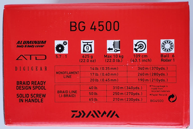 Daiwa Bg 4500 Specdaiwa Tatula Baitcasting Reel 6.3:1 7.3:1 Gear