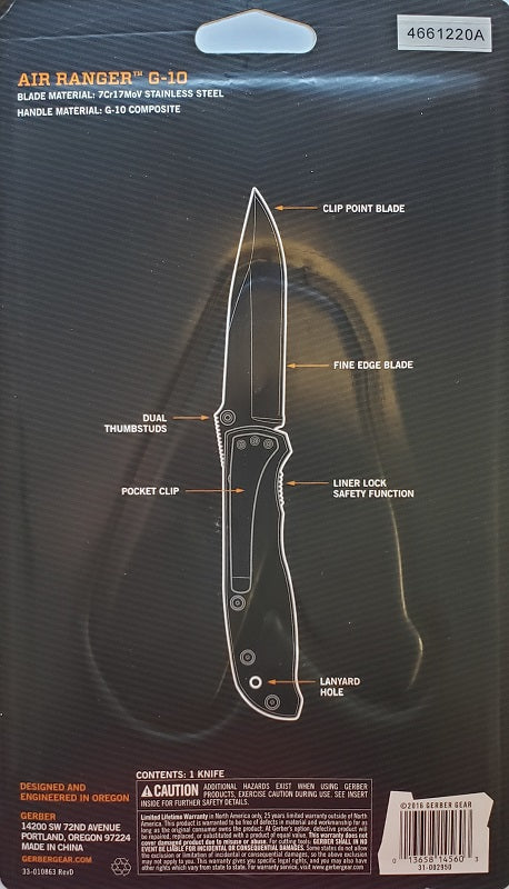 Gerber Air Ranger G-10 Clip Folding Knife 31-002950