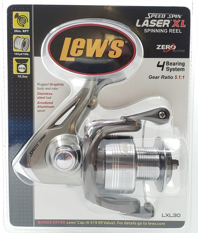 Lew's Laser XL Speed Spin Spinning Reel LXL30C