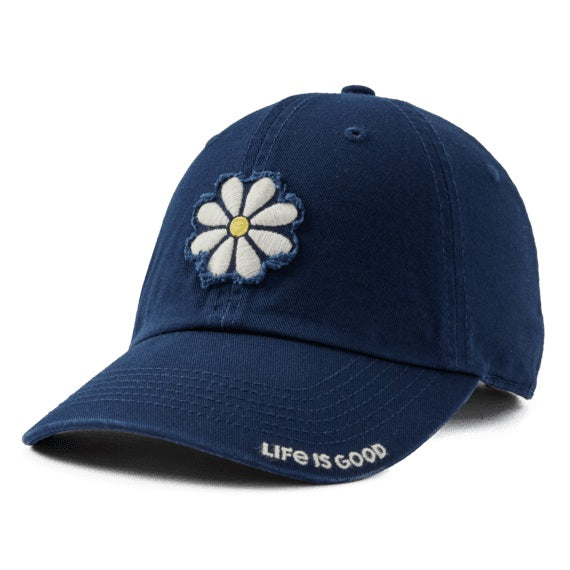 Life Is Good Tattered Daisy Chill Cap 65104 Darkest Blue