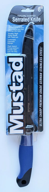 Mustad 8in Teflon Coated Serrated Knife