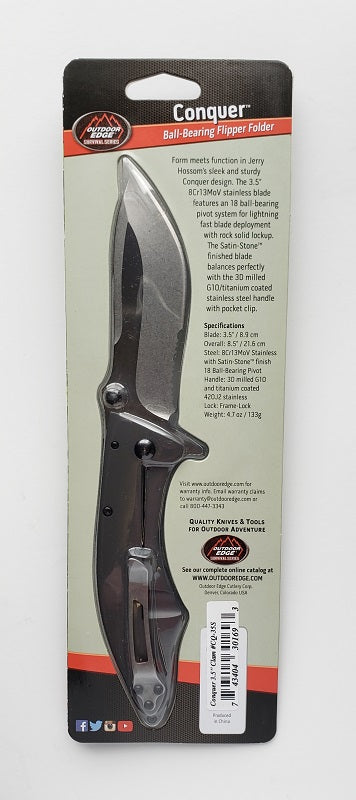 Outdoor Edge 3.5" Conquer Knife CQ-35S