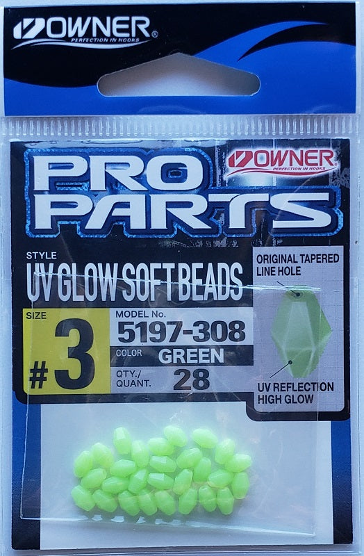 UV Soft Glow Beads - Owner Hooks
