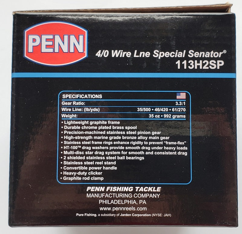 Penn Special Senator Star Drag Reel 113H2SP 4/0