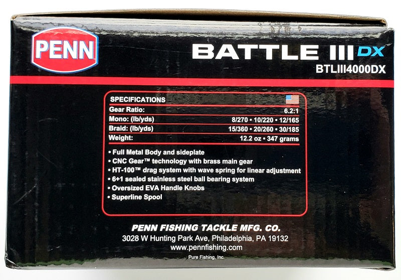 Penn Battle III 4000DX Spin Reel