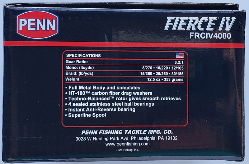 Penn Fierce IV 4000 Spinning Reel FRCIV4000