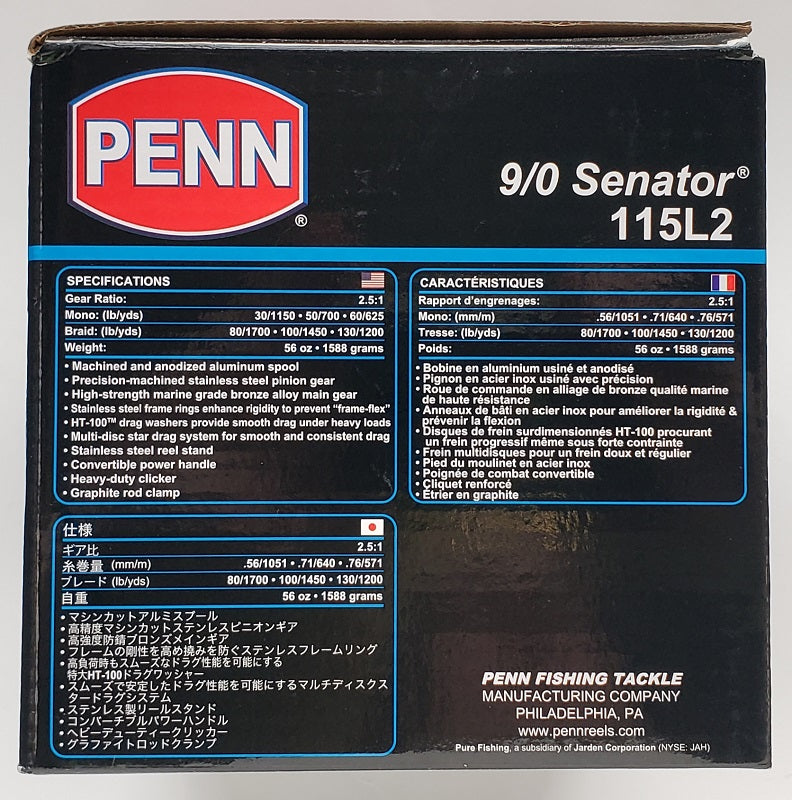 Penn Senator 9/0 Conventional Reel 115L2