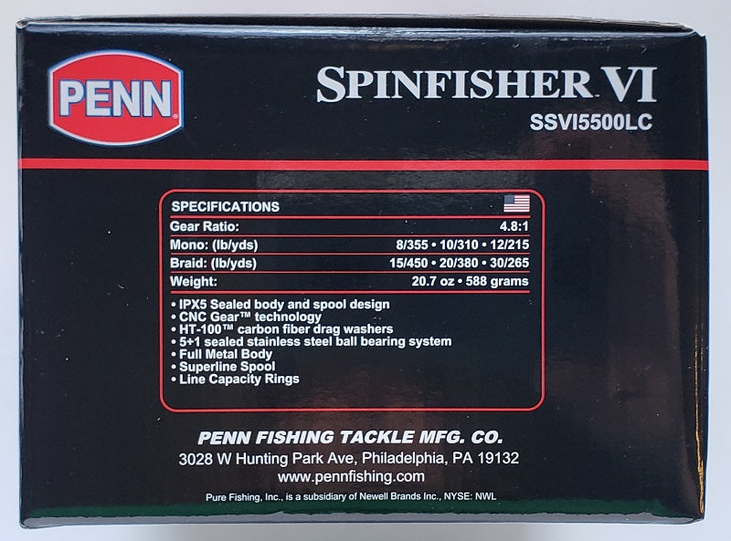 Penn Spinfisher VI 5500LC Spinning Reel