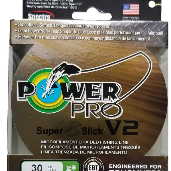 Power Pro Super 8 Slick V2 Hi-Vis Aqua Green 30 lb 300 yds Braided