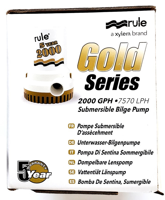 Rule 2000GPH/7570LPH Gold Series Bilge Pump Model 09