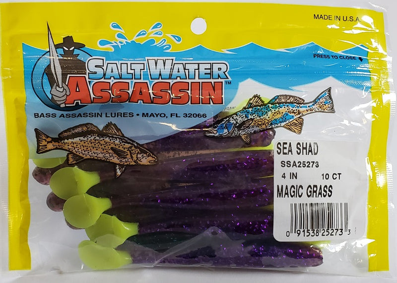 SaltWater Assassin Sea Shad Magic Grass 4 10pk