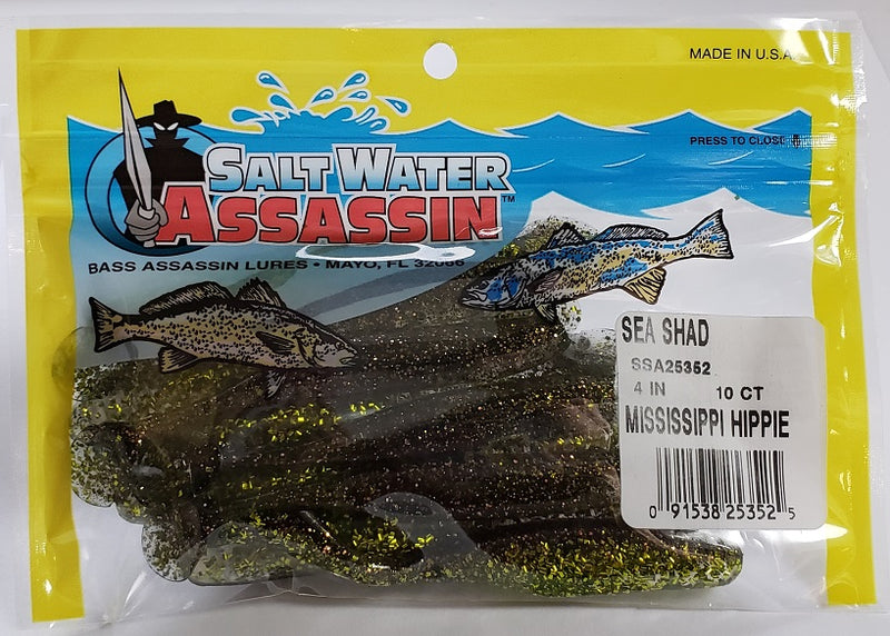 SaltWater Assassin Sea Shad Mississippi Hippie 4 10pk