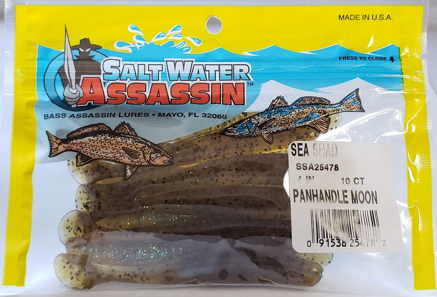 Bass Assassin - Saltwater Shad/Green Moon