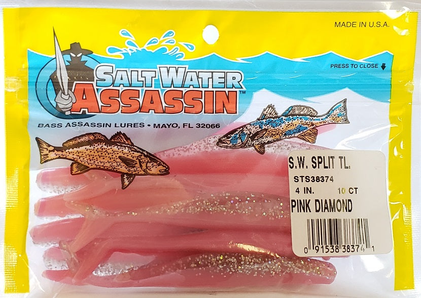 SaltWater Assassin Split Tail Pink Diamond