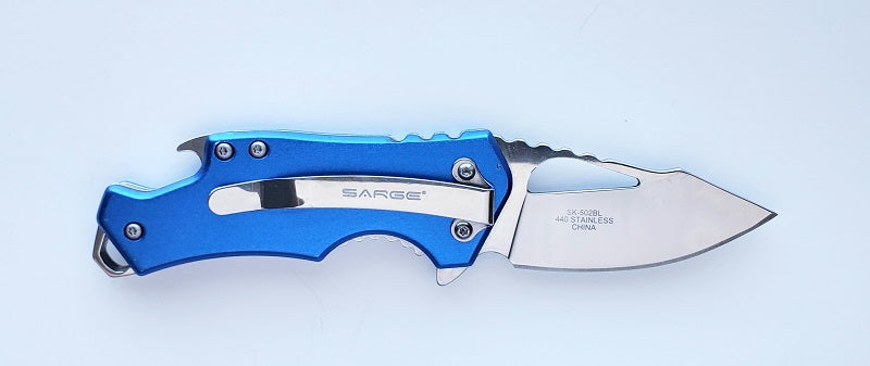 Sarge BWO Pocket Knife Bottle Opener SK-502BL