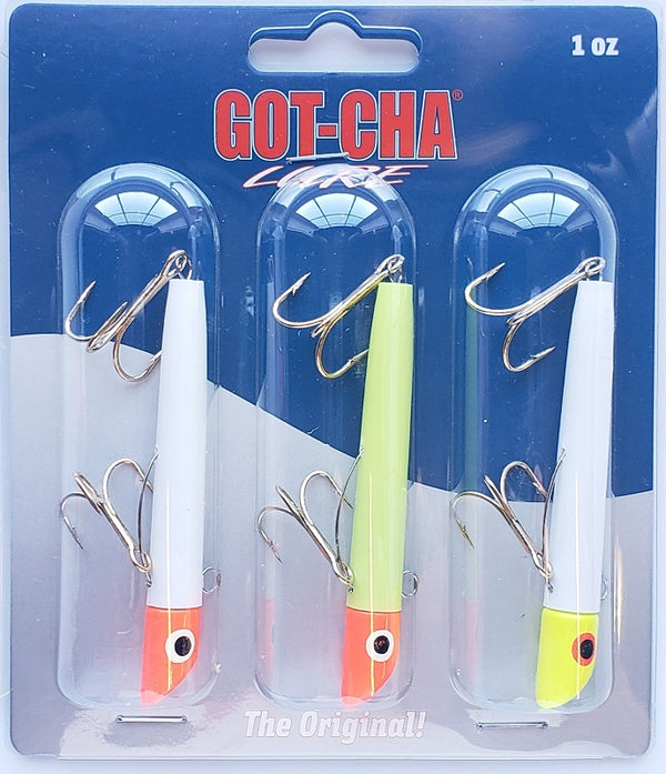 GOT-CHA G100GH-3PK 100 Series Plug 3 1 oz Size 2 & 4 Hook 3 per Pack
