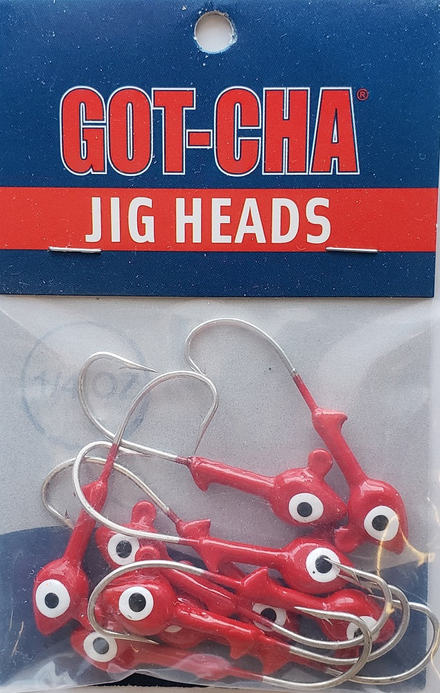 Sea Striker Got-Cha Red Jig Heads 1/4oz 10pk HSWG14-9