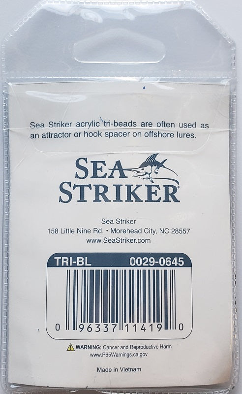 Sea Striker Plastic Tri-Beads - Blue TRI-BL