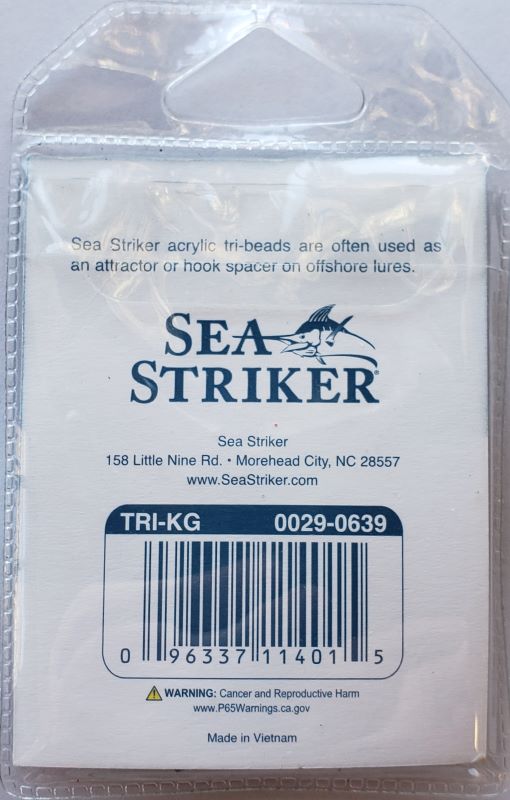 Sea Striker Plastic Tri-Beads - Kelly Green TRI-KG