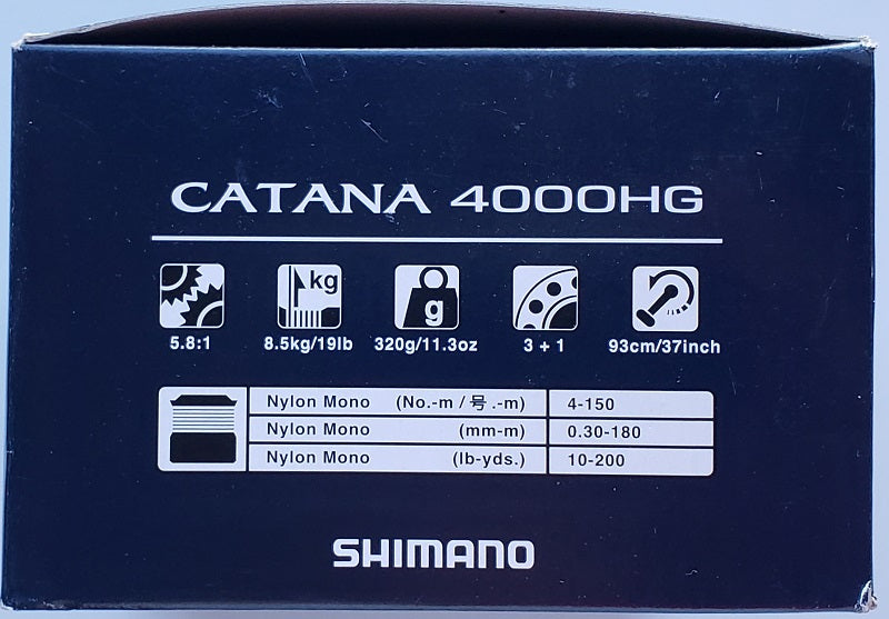 Shimano CAT4000HGFD Catana 4000 Spinning Reel, RH, 2BB + 1RB, 5.8