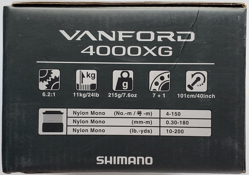 Shimano Vanford F Spinning Reel VF4000XGF 6.2:1 Gear Ratio