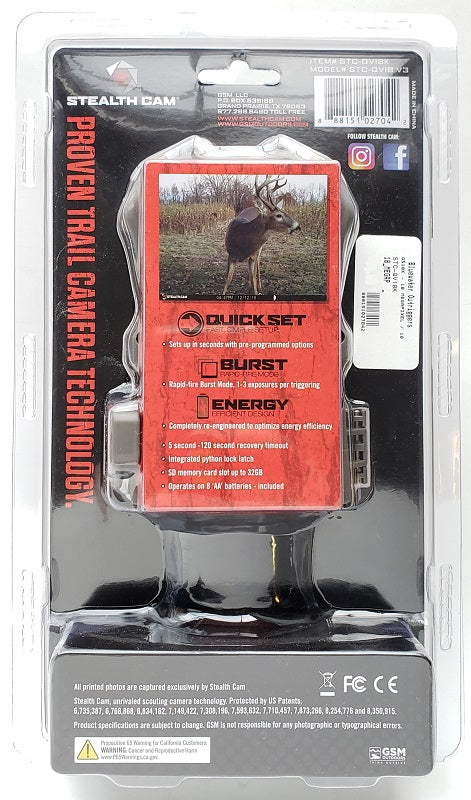 Stealth Cam 18MP HD Trail Camera QV18K