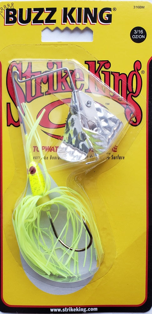 Strike King Tri-Wing Buzz King Top Water Buzzbait Lure 316BM-70