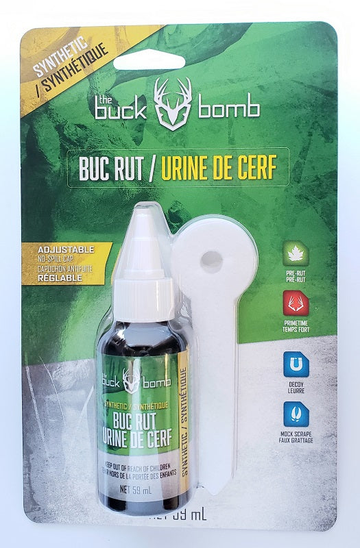 The Buck Bomb Buc Rut Urine De Cerf 2oz Liquid w/ Wicks 200037C