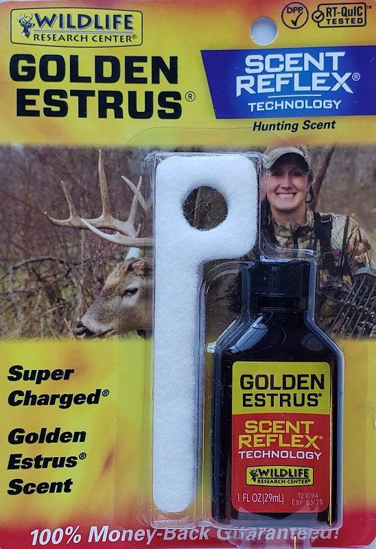 Wildlife Research Golden Estrus 1oz with 2 Key Wicks  404