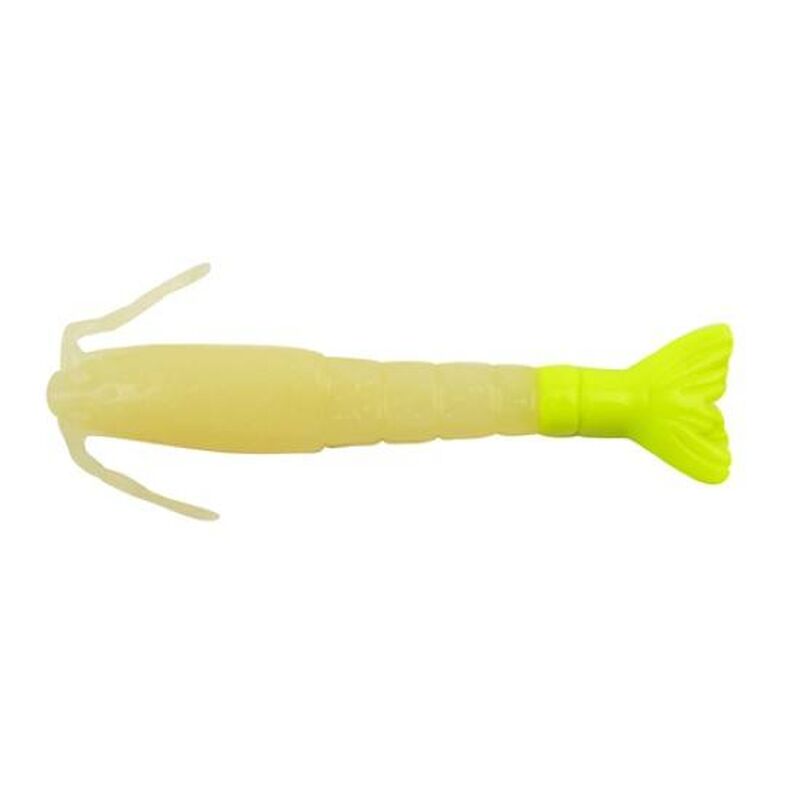 Berkley PowerBait Rattle Shrimp 3in 3pk Glow/chart - Swcrs3-gc for sale  online
