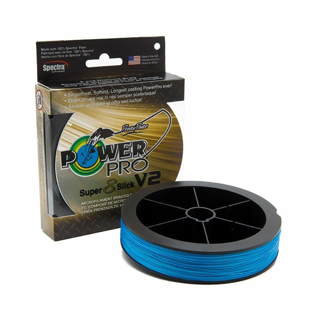 Power Pro Super 8 Slick V2 Blue 40 lb 150 yds Braided Fishing Line 